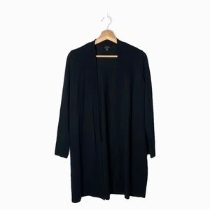 Talbots Black Merino Wool Cardigan